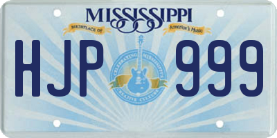 MS license plate HJP999