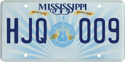 MS license plate HJQ009