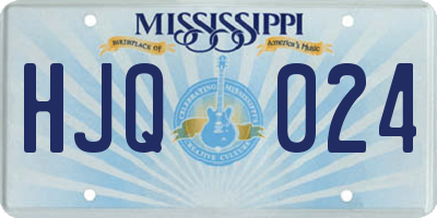 MS license plate HJQ024
