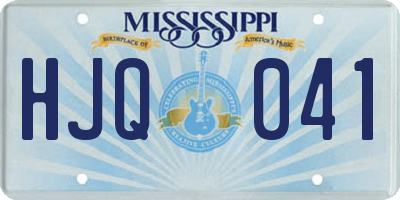 MS license plate HJQ041