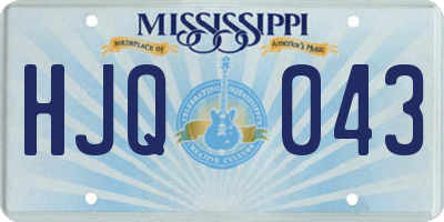 MS license plate HJQ043