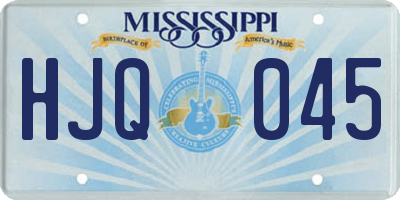 MS license plate HJQ045