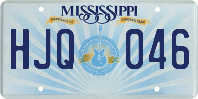 MS license plate HJQ046