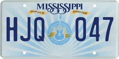 MS license plate HJQ047