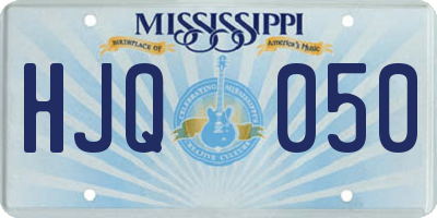 MS license plate HJQ050