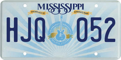 MS license plate HJQ052
