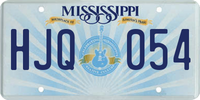 MS license plate HJQ054
