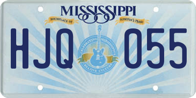 MS license plate HJQ055