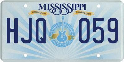MS license plate HJQ059