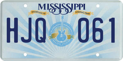 MS license plate HJQ061