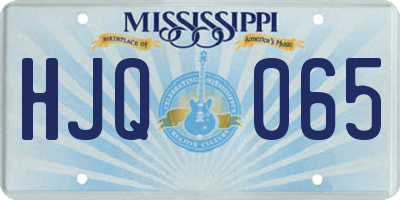 MS license plate HJQ065