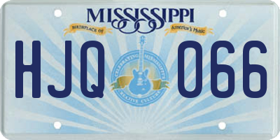 MS license plate HJQ066