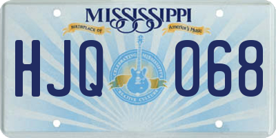 MS license plate HJQ068