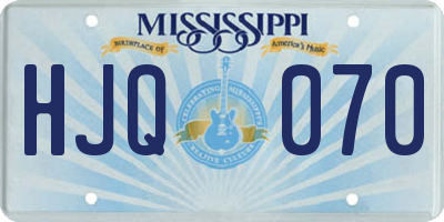 MS license plate HJQ070