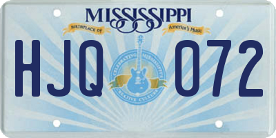 MS license plate HJQ072