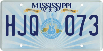 MS license plate HJQ073