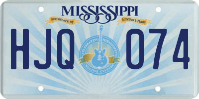 MS license plate HJQ074