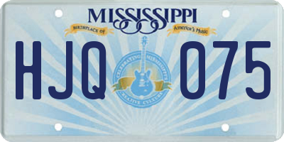 MS license plate HJQ075