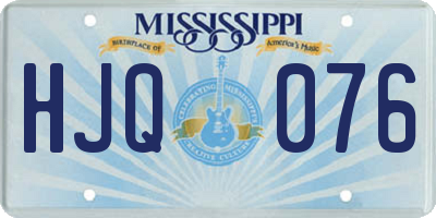 MS license plate HJQ076
