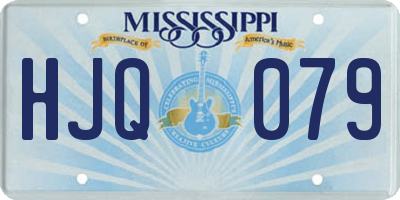 MS license plate HJQ079
