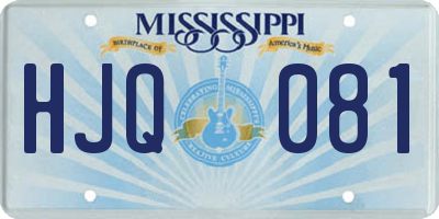 MS license plate HJQ081