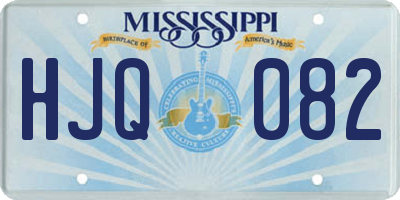 MS license plate HJQ082