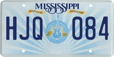 MS license plate HJQ084