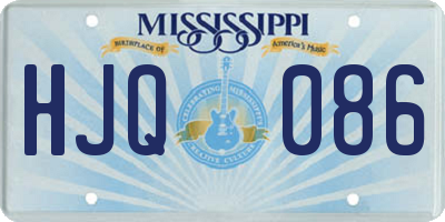 MS license plate HJQ086