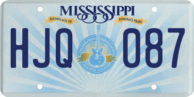 MS license plate HJQ087