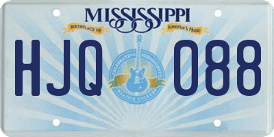 MS license plate HJQ088