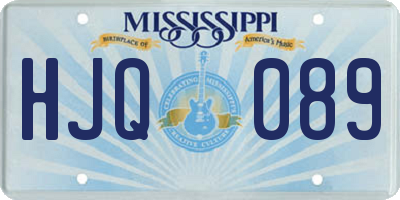 MS license plate HJQ089
