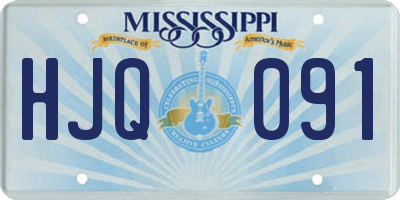 MS license plate HJQ091