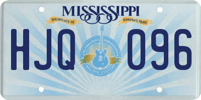 MS license plate HJQ096