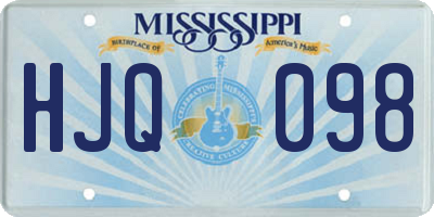 MS license plate HJQ098