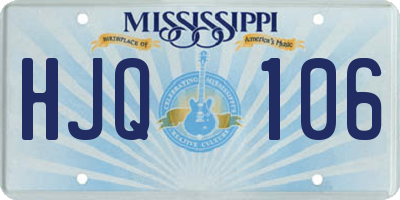 MS license plate HJQ106