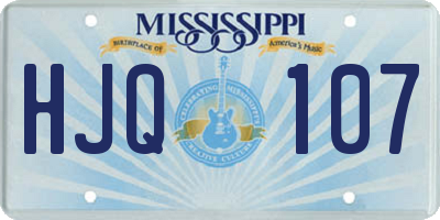 MS license plate HJQ107