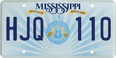 MS license plate HJQ110