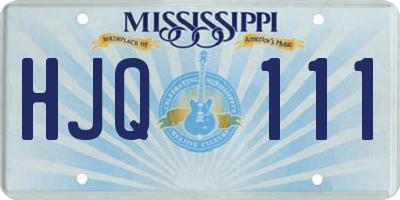 MS license plate HJQ111