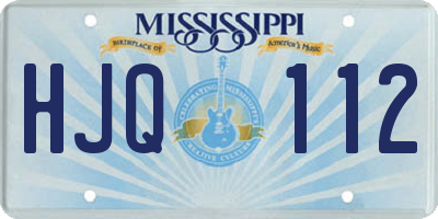 MS license plate HJQ112