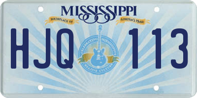 MS license plate HJQ113