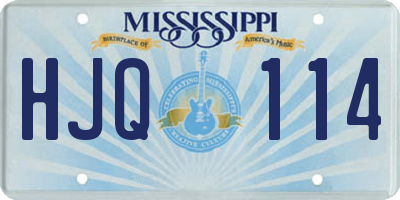 MS license plate HJQ114
