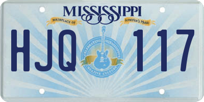 MS license plate HJQ117