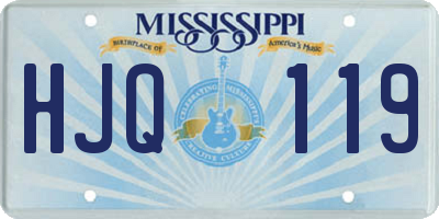 MS license plate HJQ119
