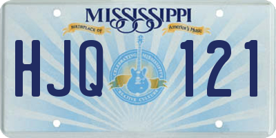 MS license plate HJQ121