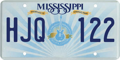 MS license plate HJQ122