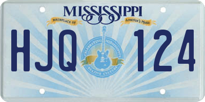 MS license plate HJQ124