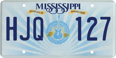 MS license plate HJQ127