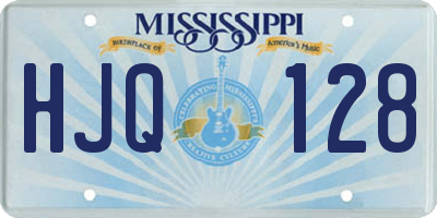 MS license plate HJQ128