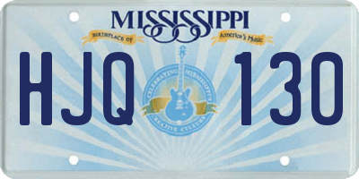 MS license plate HJQ130