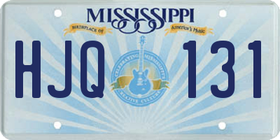 MS license plate HJQ131